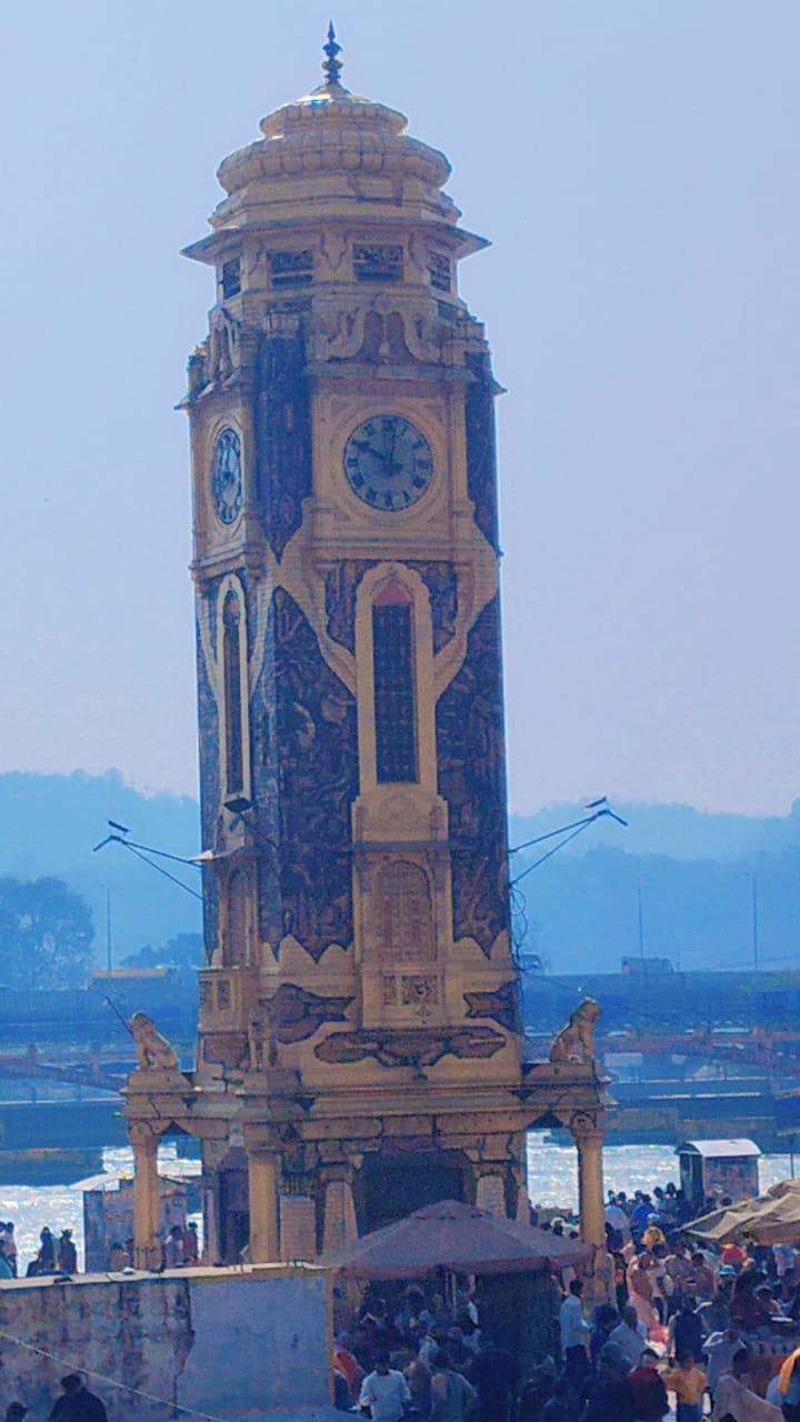 Har Ki Pauri clock tower in Haridwar